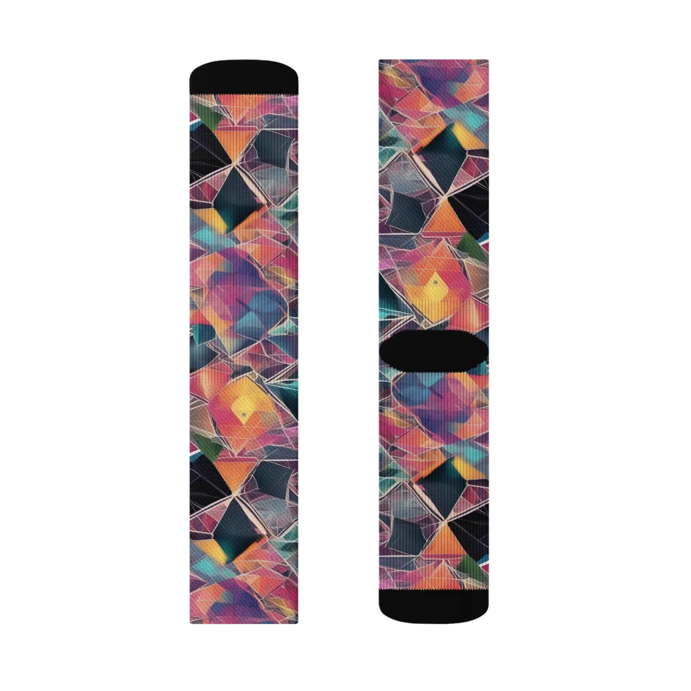 Shard Garden on Socks — Left Sock