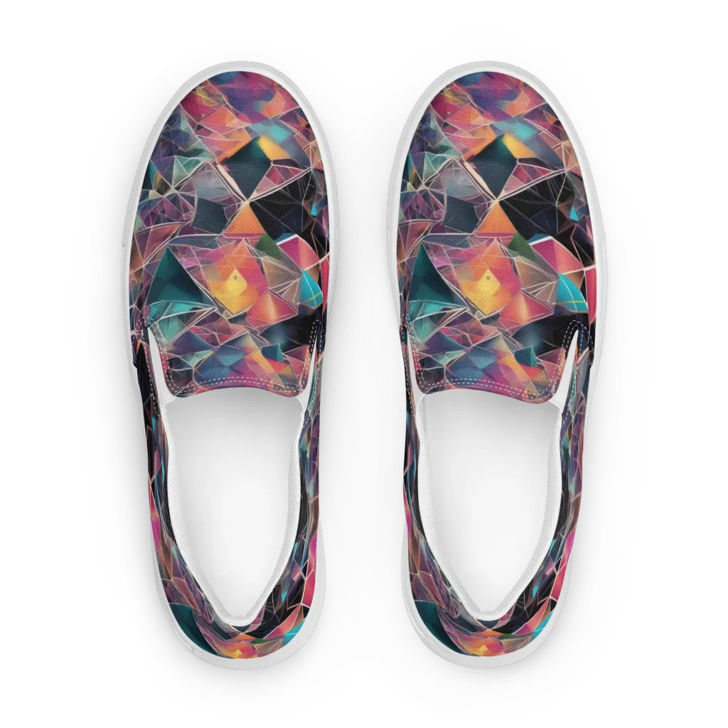 Shard Garden on Women's Slip-On Canvas Shoes — Front
