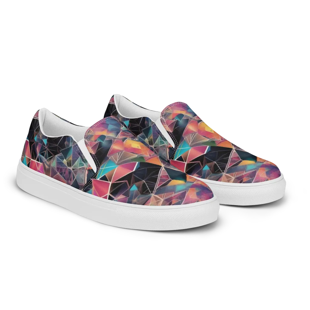 Shard Garden on Women's Slip-On Canvas Shoes — Right Front
