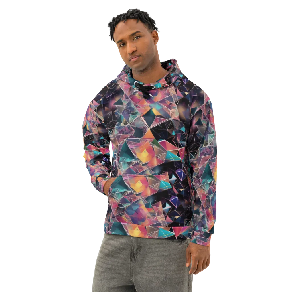 Shard Garden on Cotton Hoodie — Left Front