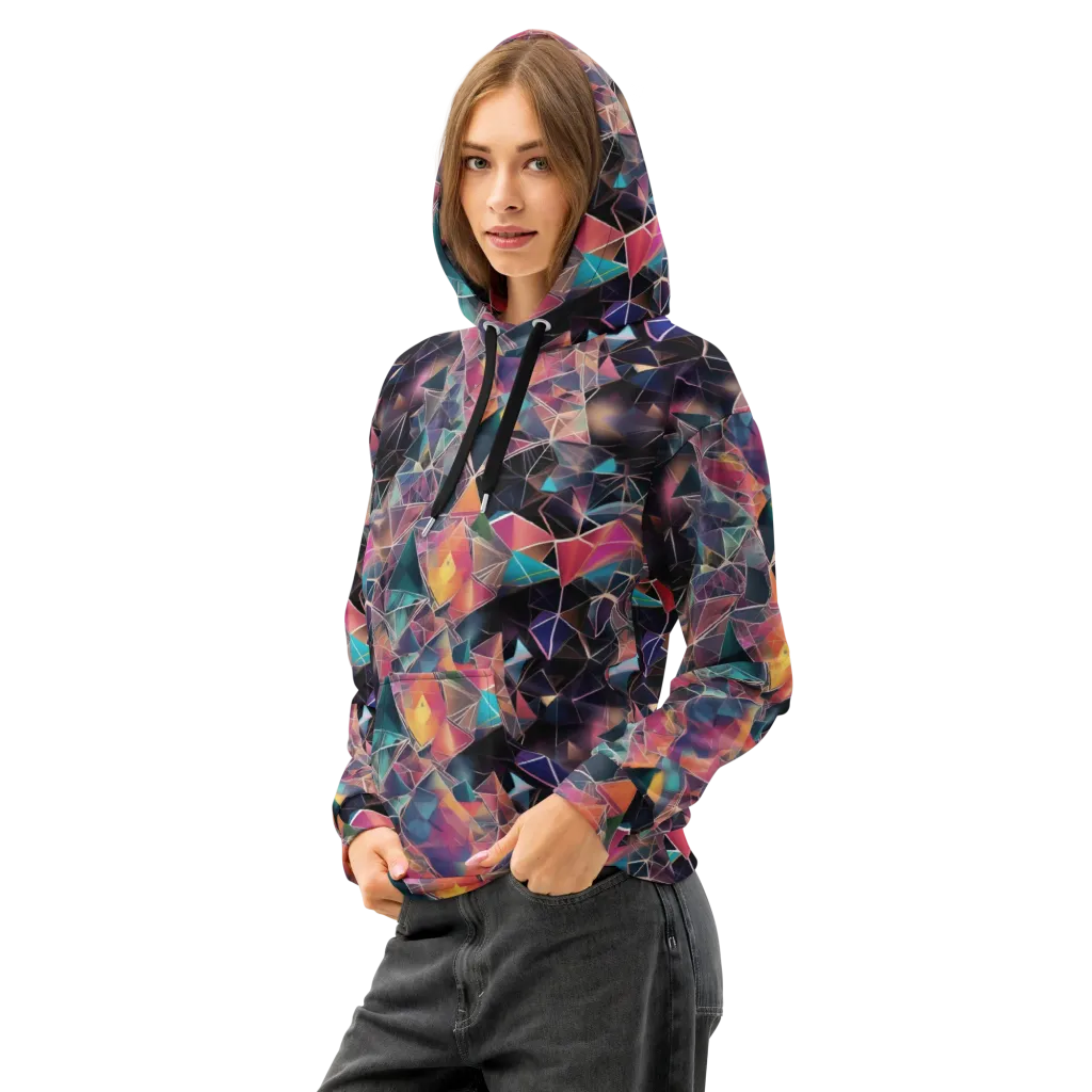 Shard Garden on Cotton Hoodie — Left Front