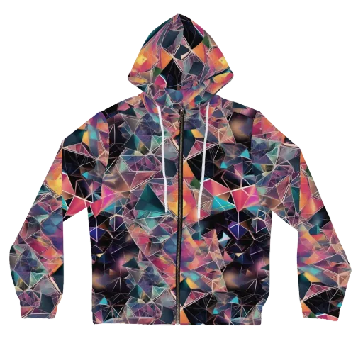 Shard Garden on a Women's Full-Zip Hoodie