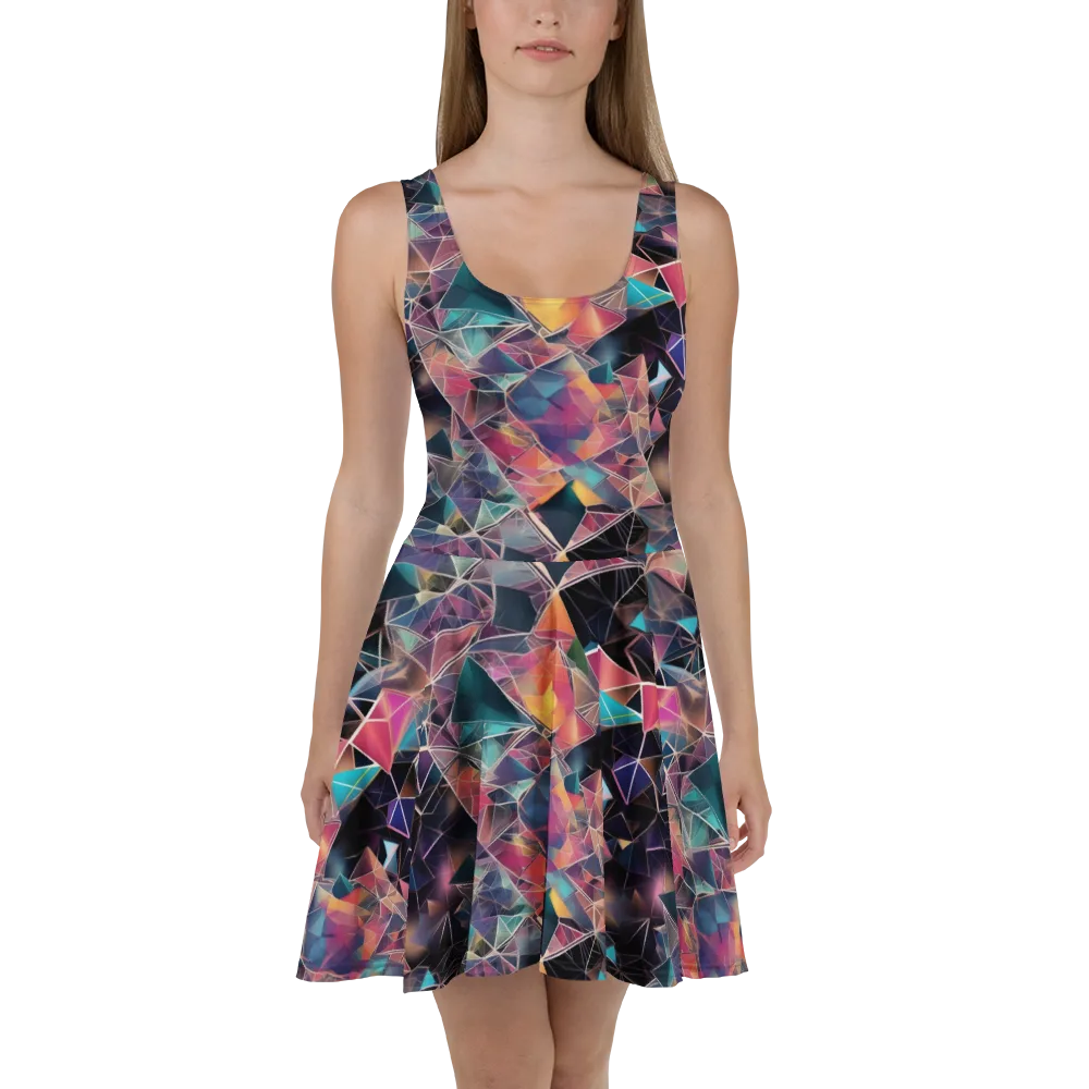 Shard Garden on Skater Dress — Front