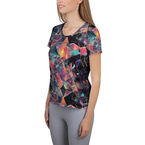 Shard Garden on a Women's Athletic T-Shirt