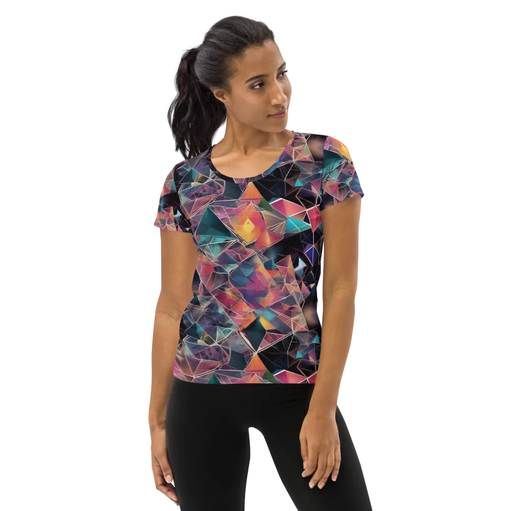 Shard Garden on Women's Athletic T-Shirt — Front
