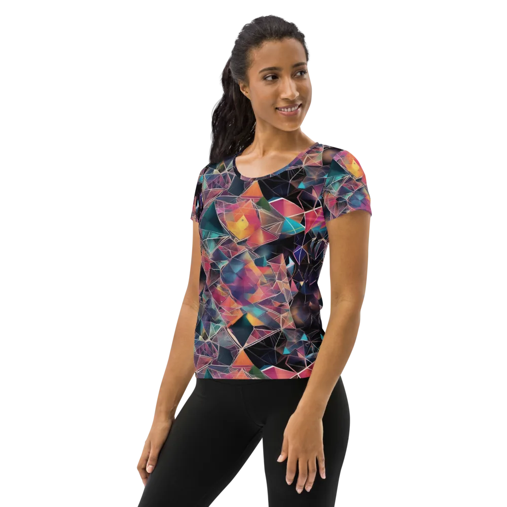 Shard Garden on Women's Athletic T-Shirt — Left