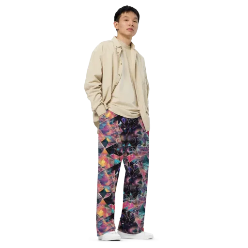 Shard Garden on a Wide-Leg Pants