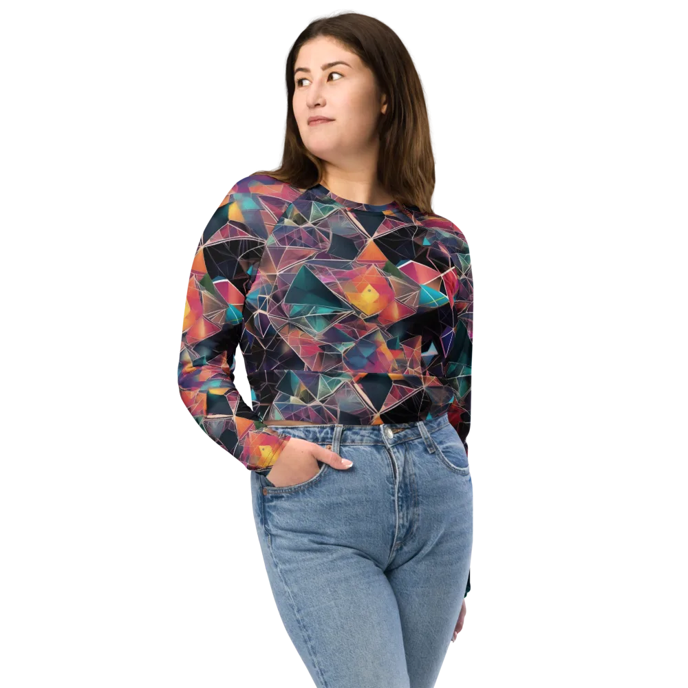 Shard Garden on Long Sleeve Crop Top — Front