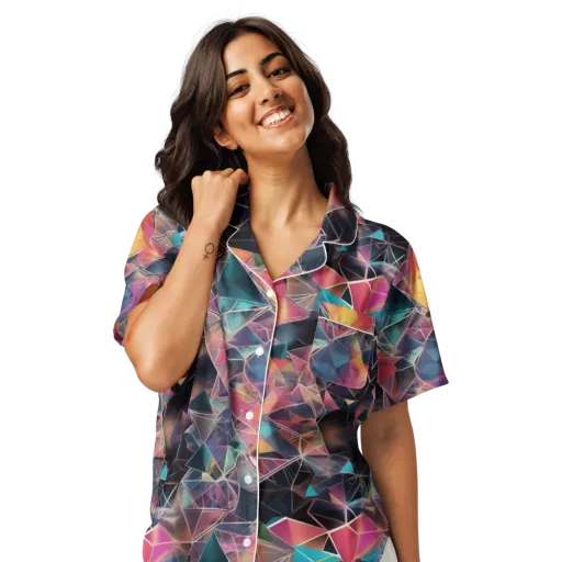 Shard Garden on a Women's Short Sleeve Pajama Top