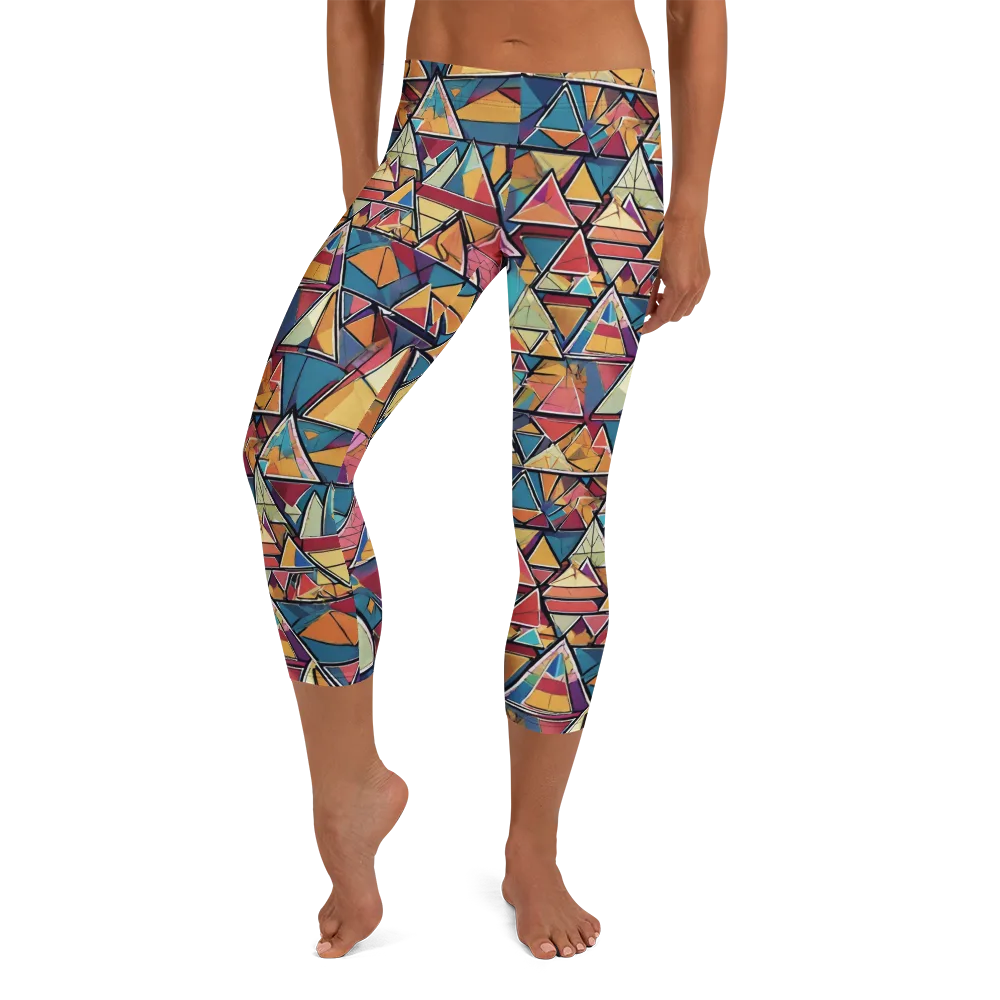 Color Theory Clash on Capri Leggings — Front