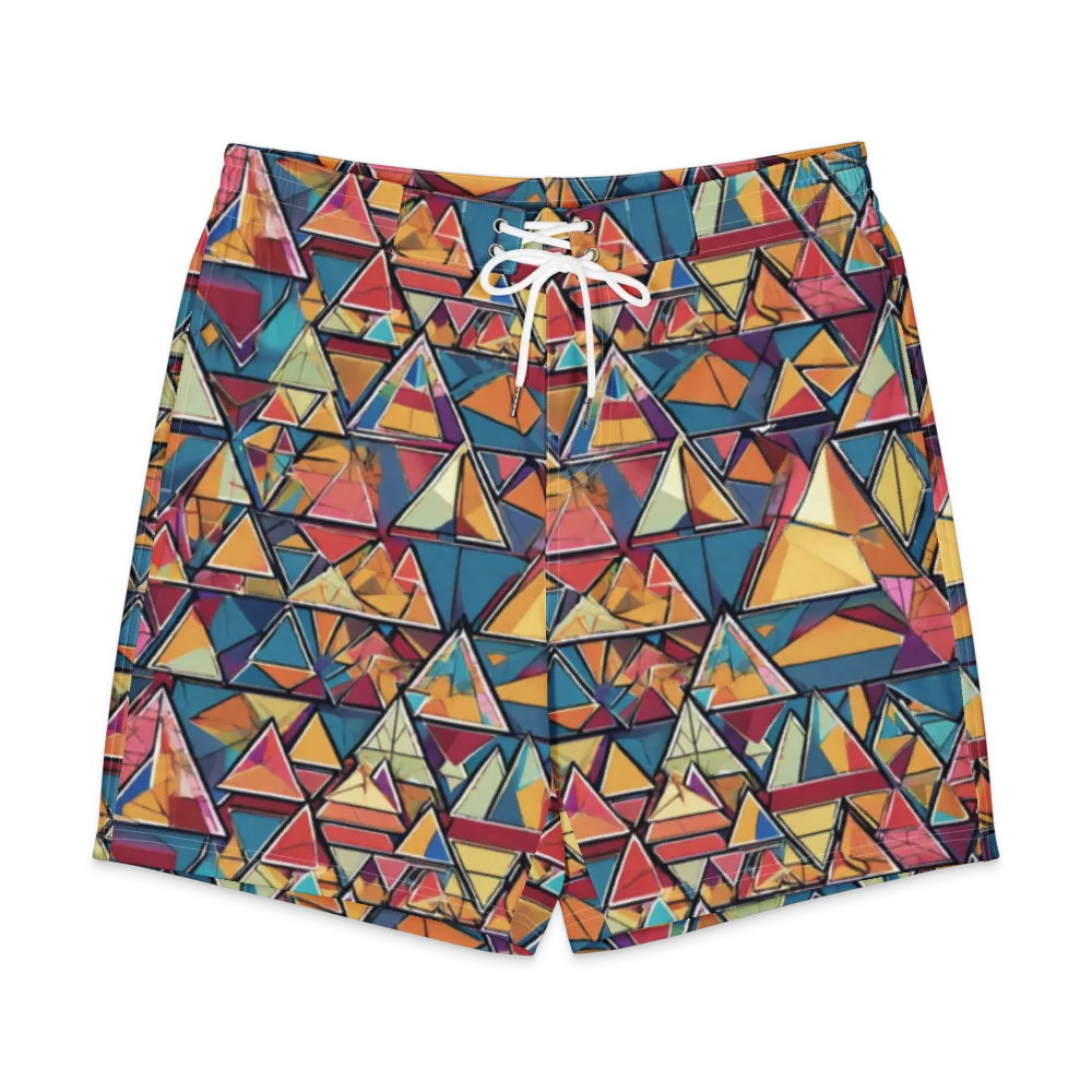 Color Theory Clash on Men's Board Shorts — Front