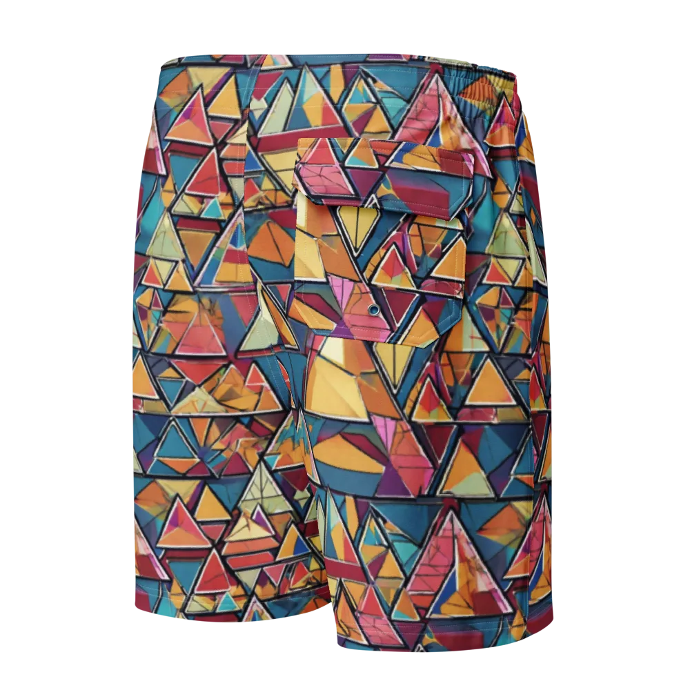 Color Theory Clash on Men's Board Shorts — Back