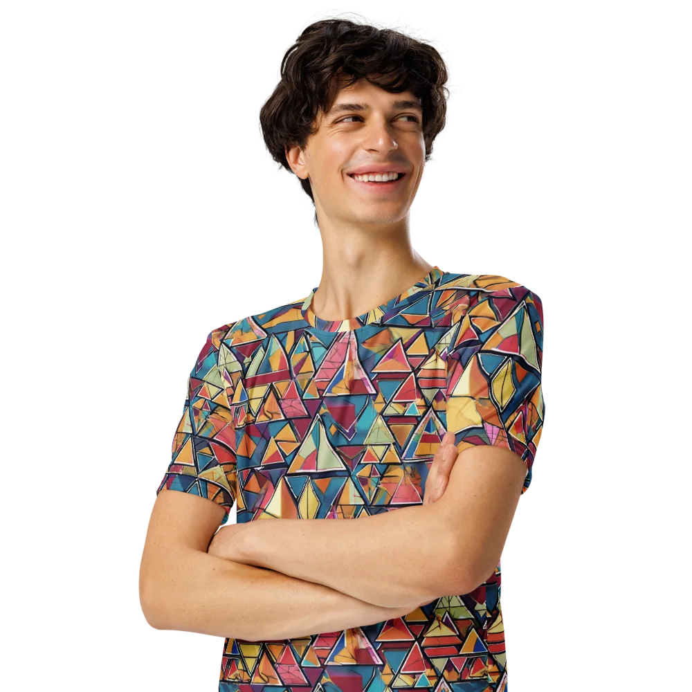 Color Theory Clash on Men's Crew Neck T-Shirt — Left Front