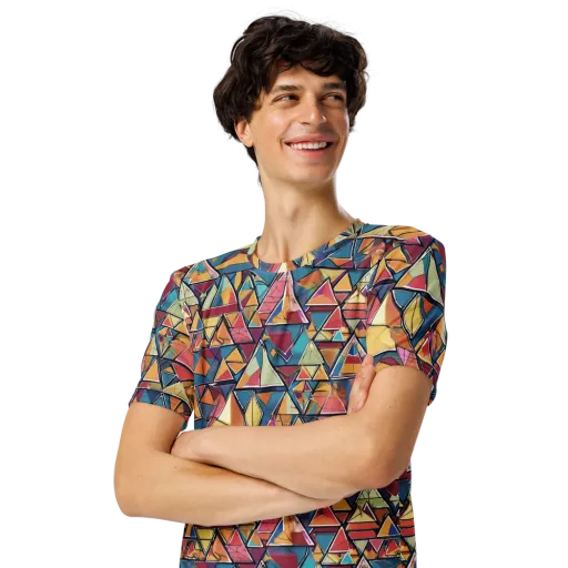 Color Theory Clash on a Men's Crew Neck T-Shirt