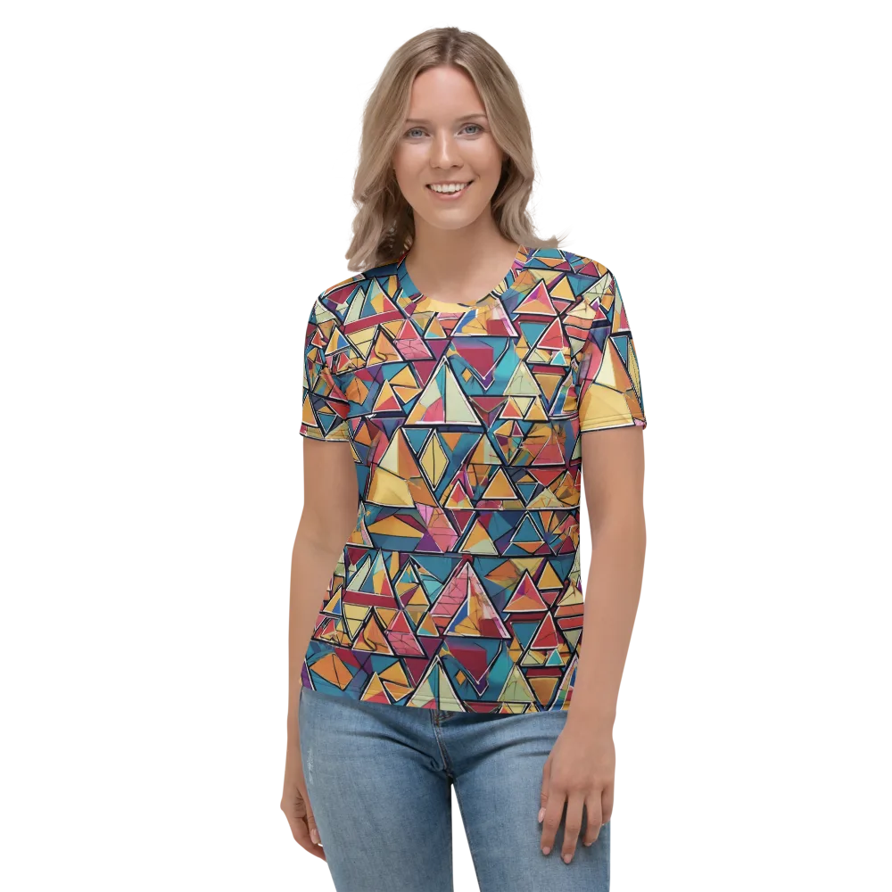 Color Theory Clash on Women's Crew Neck T-Shirt — Front