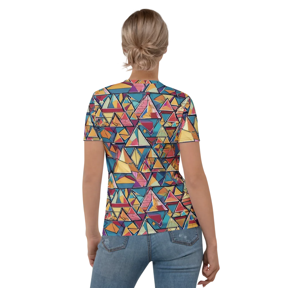 Color Theory Clash on Women's Crew Neck T-Shirt — Back