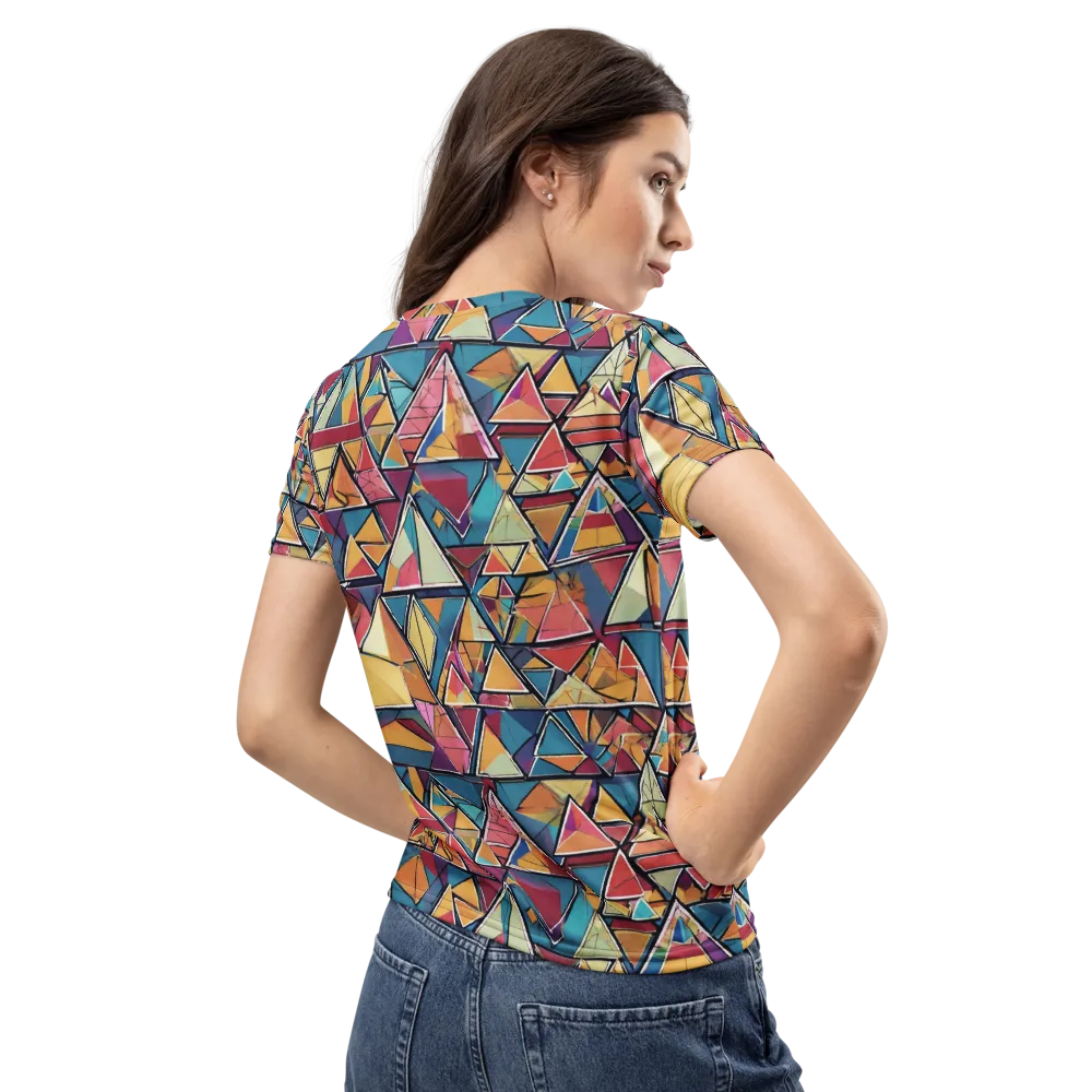 Color Theory Clash on Women's Crew Neck T-Shirt — Back