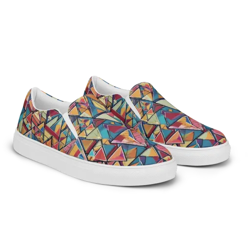 Color Theory Clash on a Men's Slip-On Canvas Shoes