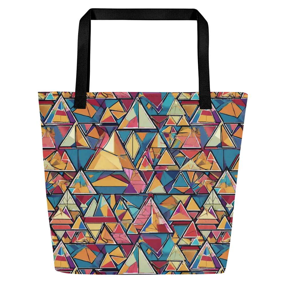 Color Theory Clash on Large Tote Bag W/ Pocket — Front