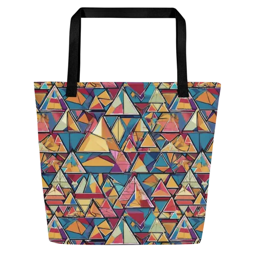 Color Theory Clash on a Large Tote Bag W/ Pocket