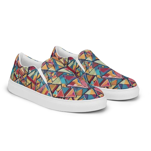 Color Theory Clash on a Women's Slip-On Canvas Shoes