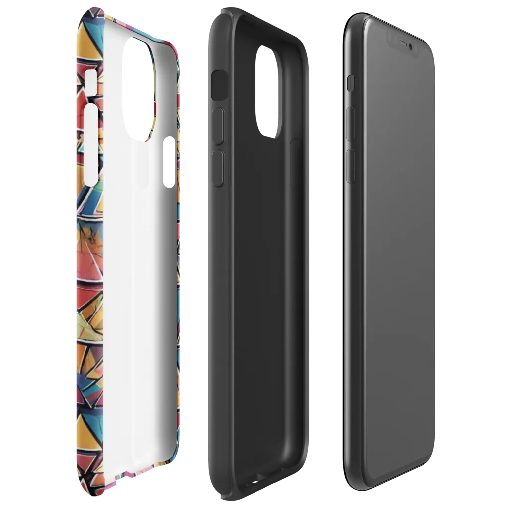 Color Theory Clash on Tough Case for iPhone® — Right