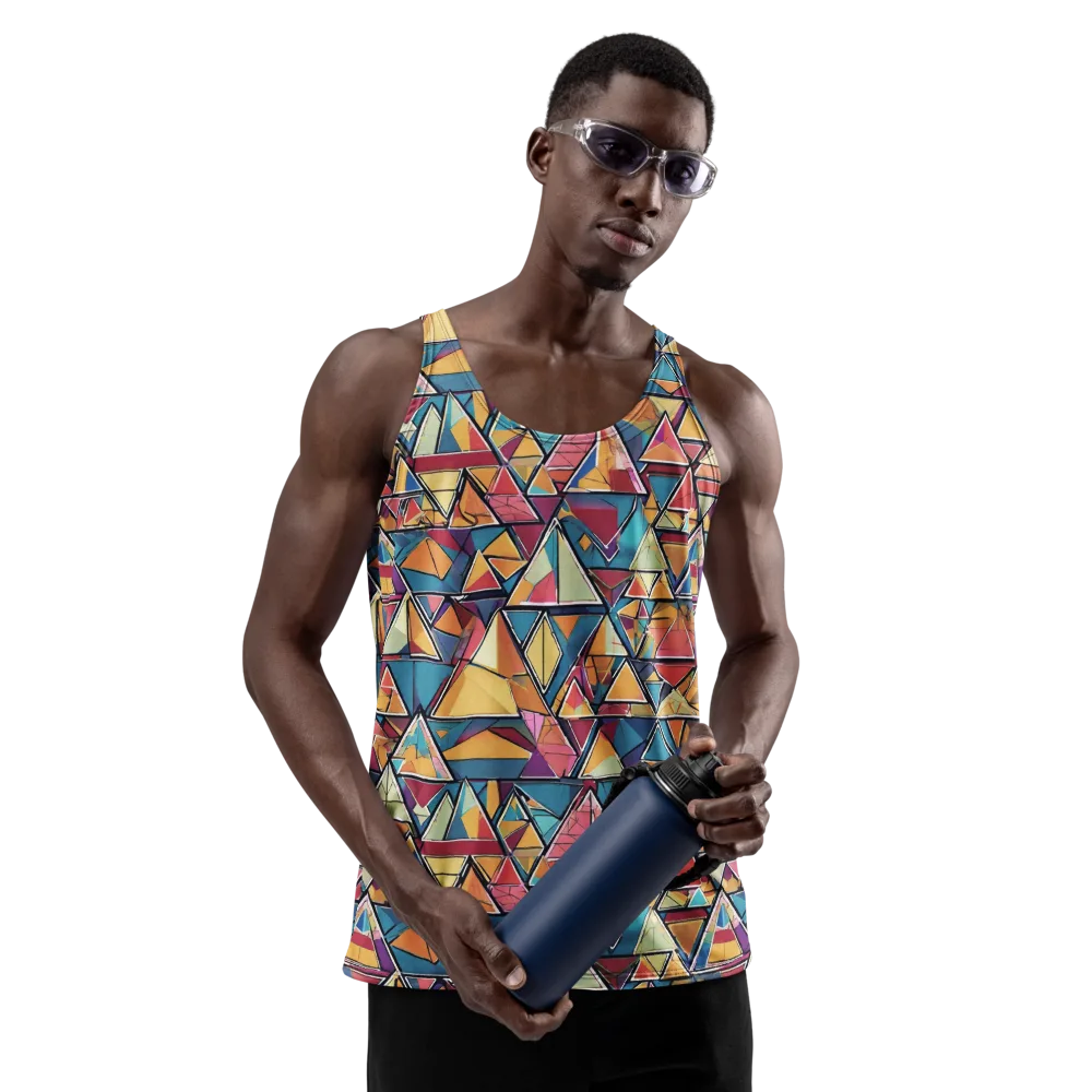 Color Theory Clash on Men's Tank Top — Front
