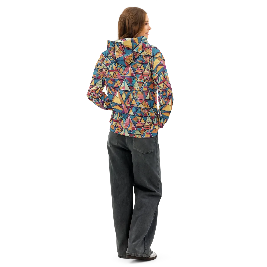Color Theory Clash on Cotton Hoodie — Back