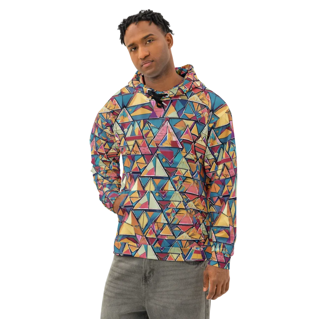 Color Theory Clash on Cotton Hoodie — Left Front