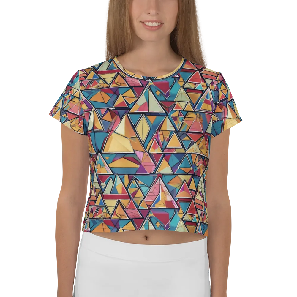 Color Theory Clash on Crop Tee — Front