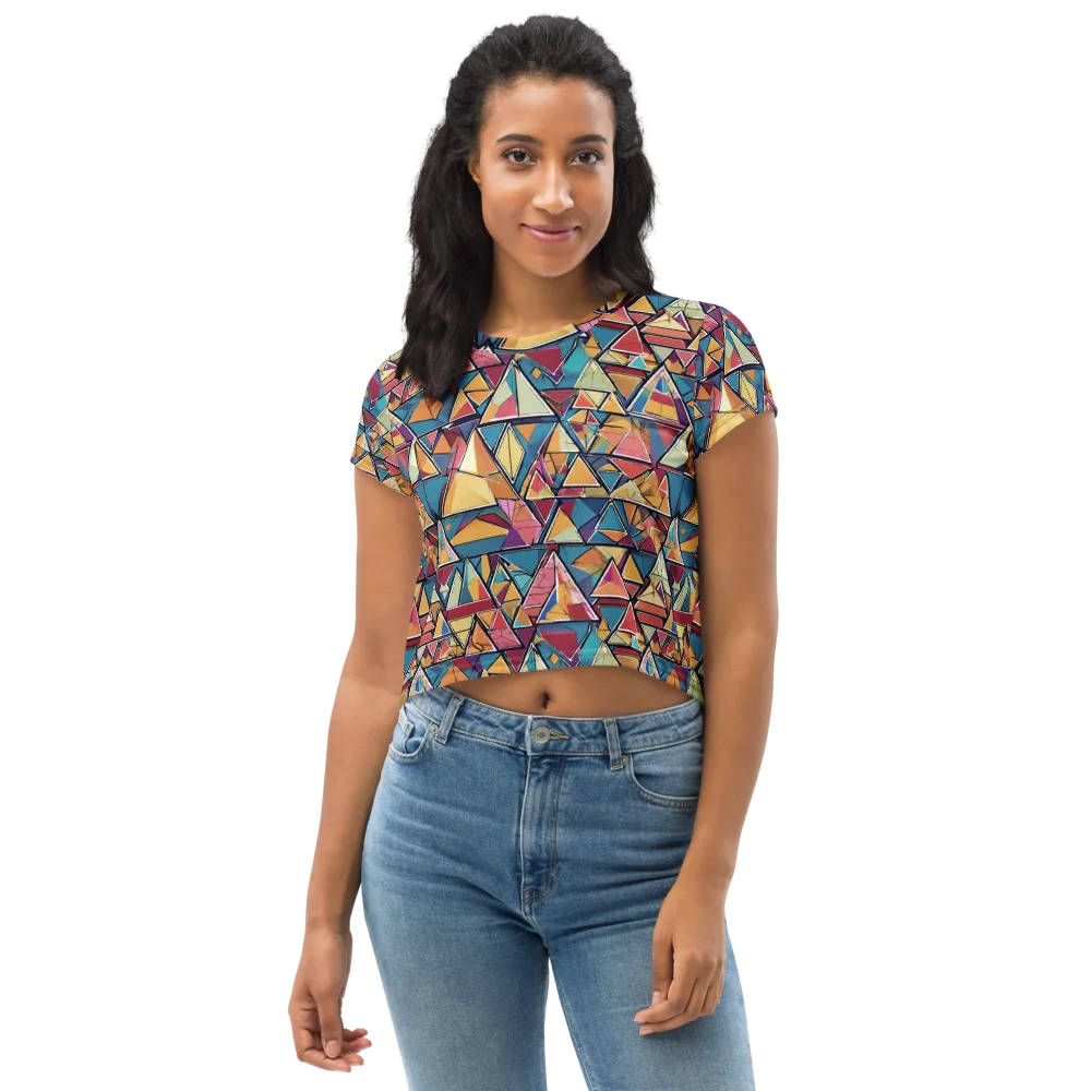 Color Theory Clash on Crop Tee — Front