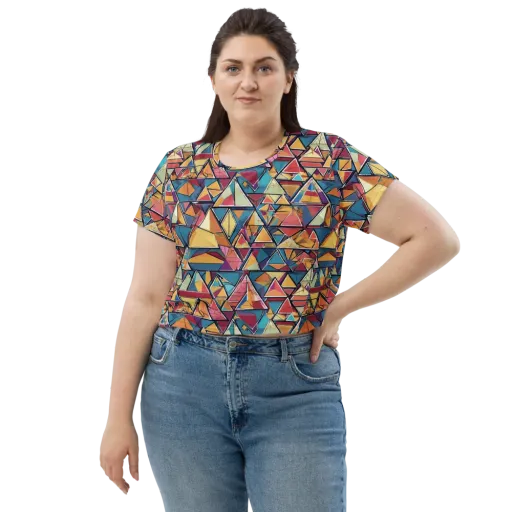 Color Theory Clash on a Crop Tee