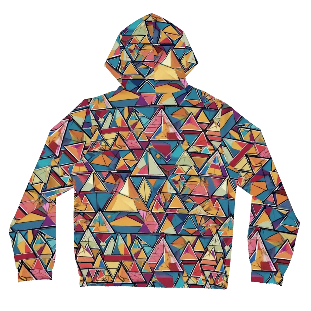 Color Theory Clash on Women's Full-Zip Hoodie — Back