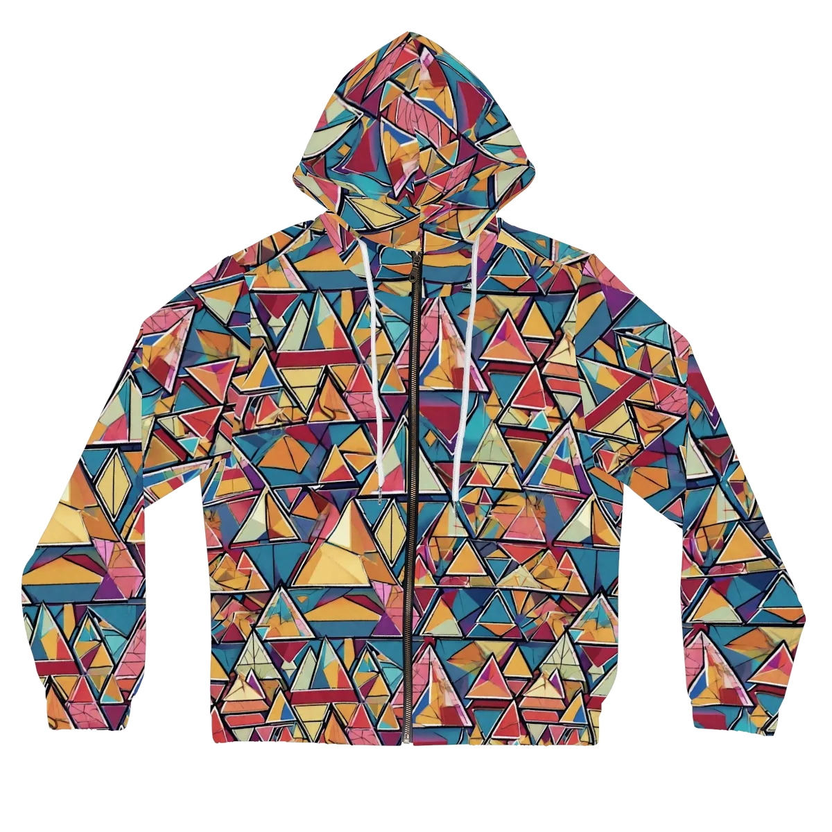 Color Theory Clash on Women's Full-Zip Hoodie — Front
