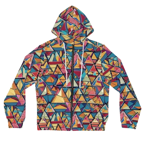 Color Theory Clash on a Women's Full-Zip Hoodie