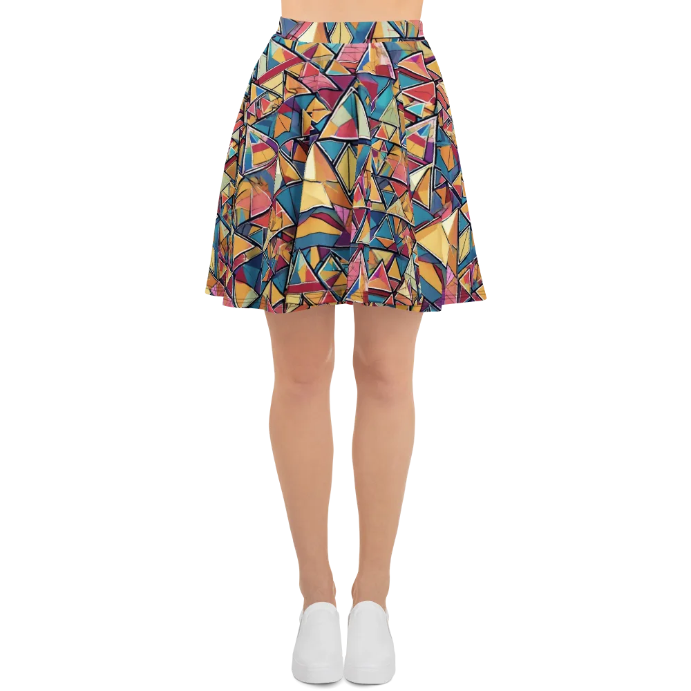 Color Theory Clash on Skater Skirt — Front