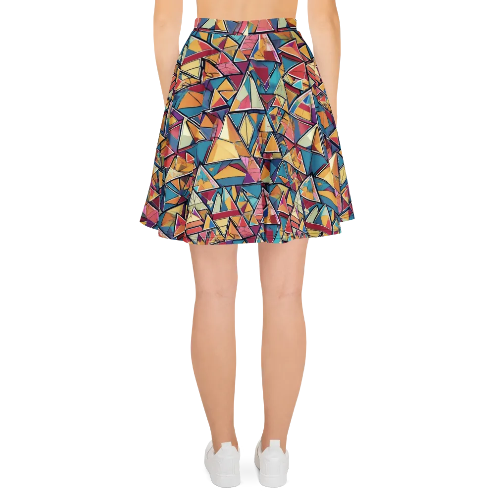 Color Theory Clash on Skater Skirt — Back