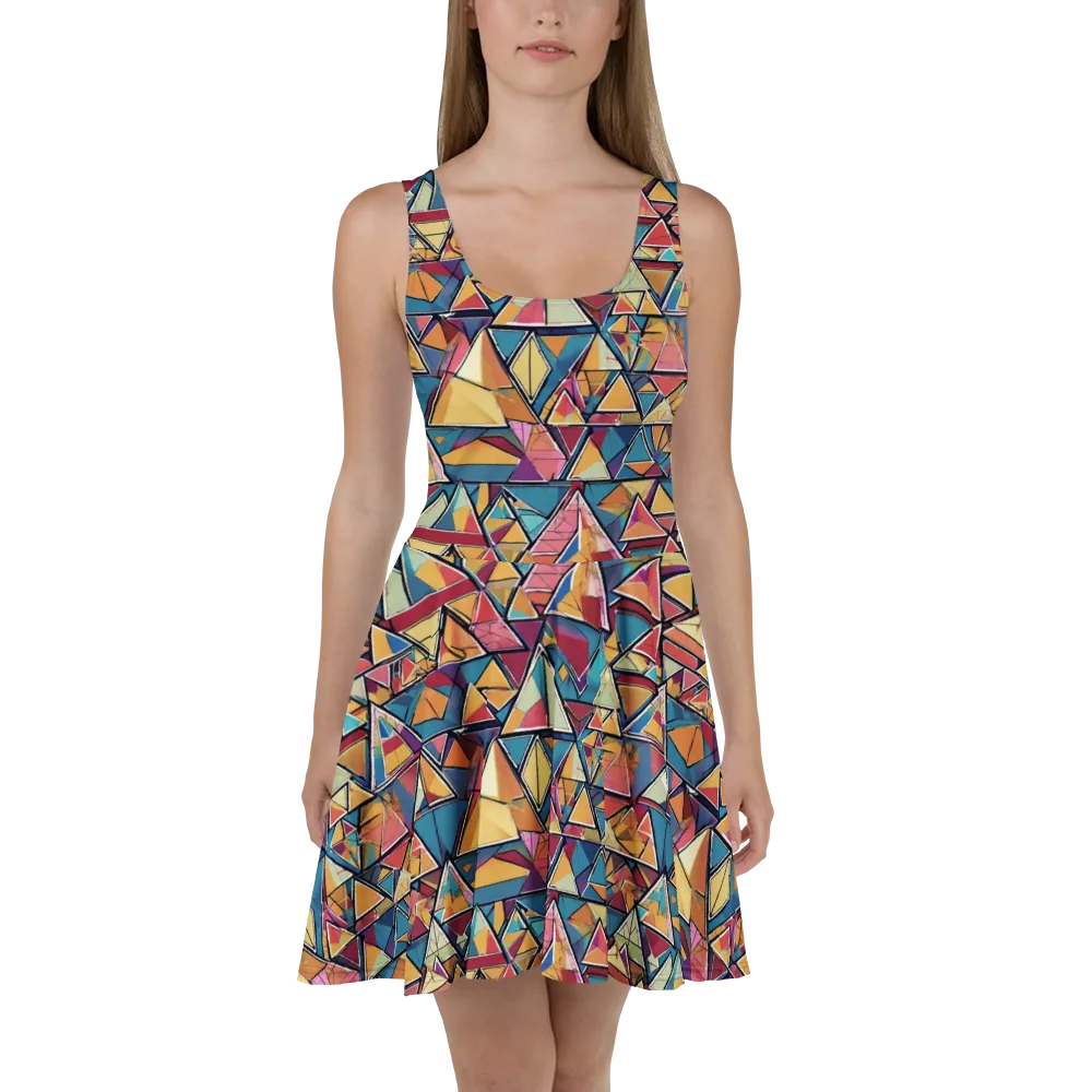 Color Theory Clash on Skater Dress — Front