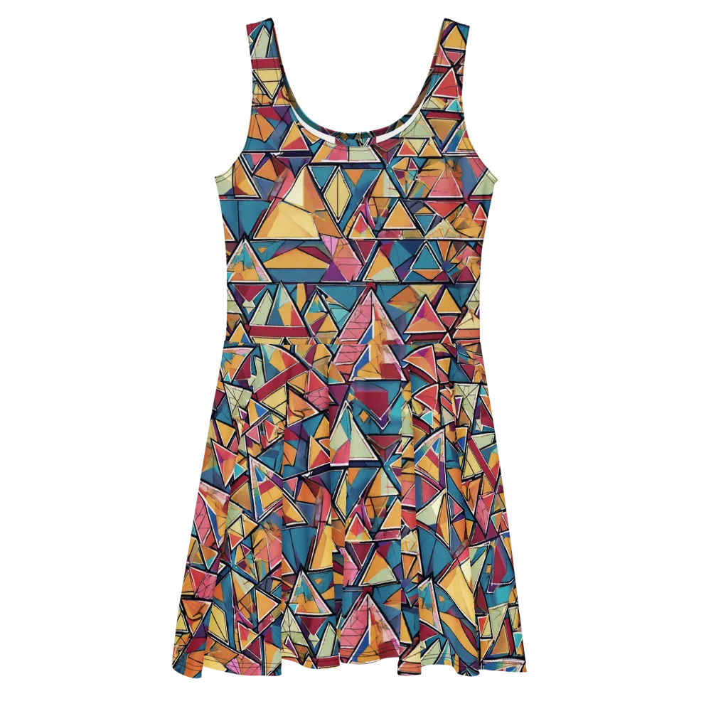 Color Theory Clash on Skater Dress — Front