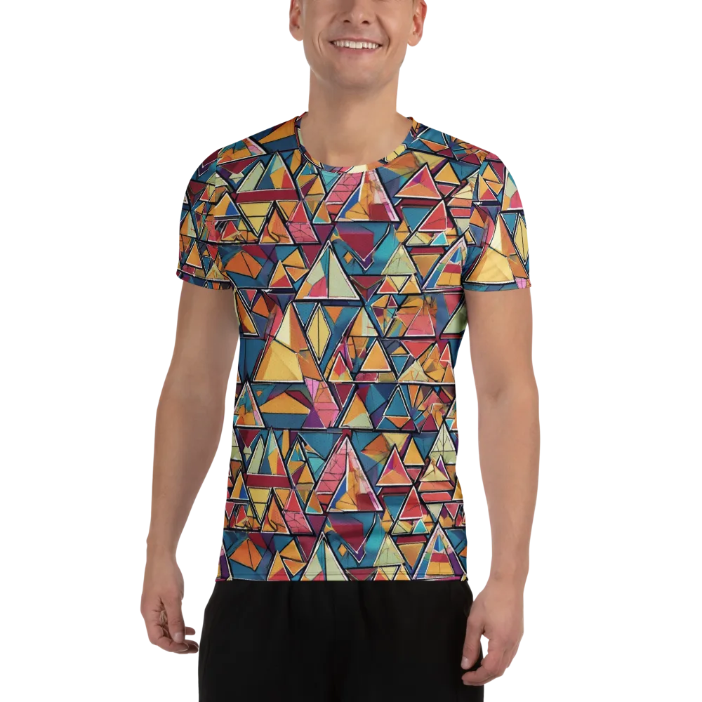 Color Theory Clash on Men's Athletic T-Shirt — Front