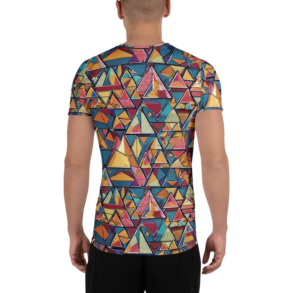 Color Theory Clash on Men's Athletic T-Shirt — Back