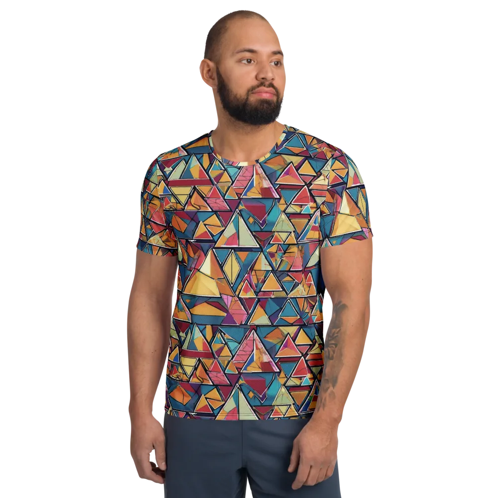 Color Theory Clash on Men's Athletic T-Shirt — Front