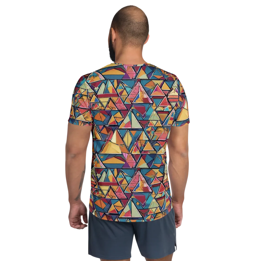 Color Theory Clash on Men's Athletic T-Shirt — Back