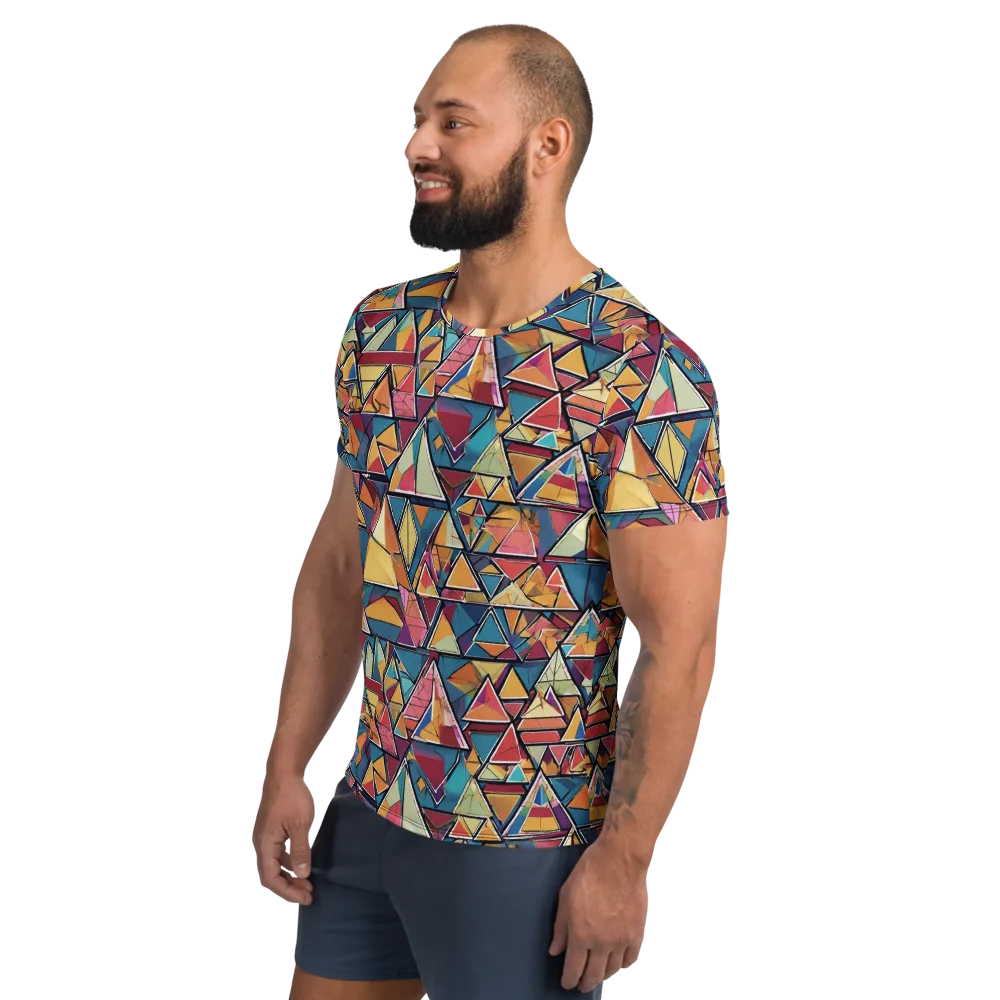 Color Theory Clash on Men's Athletic T-Shirt — Left