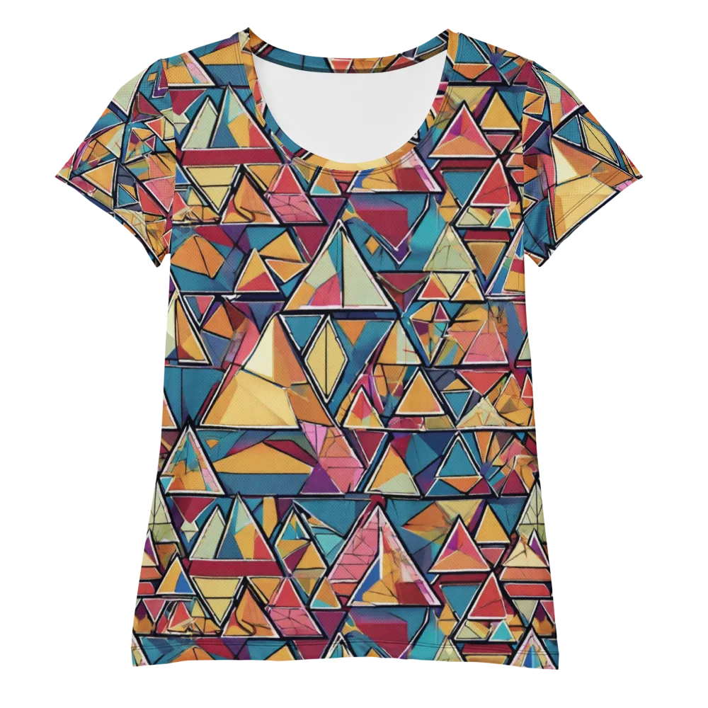 Color Theory Clash on Women's Athletic T-Shirt — Front