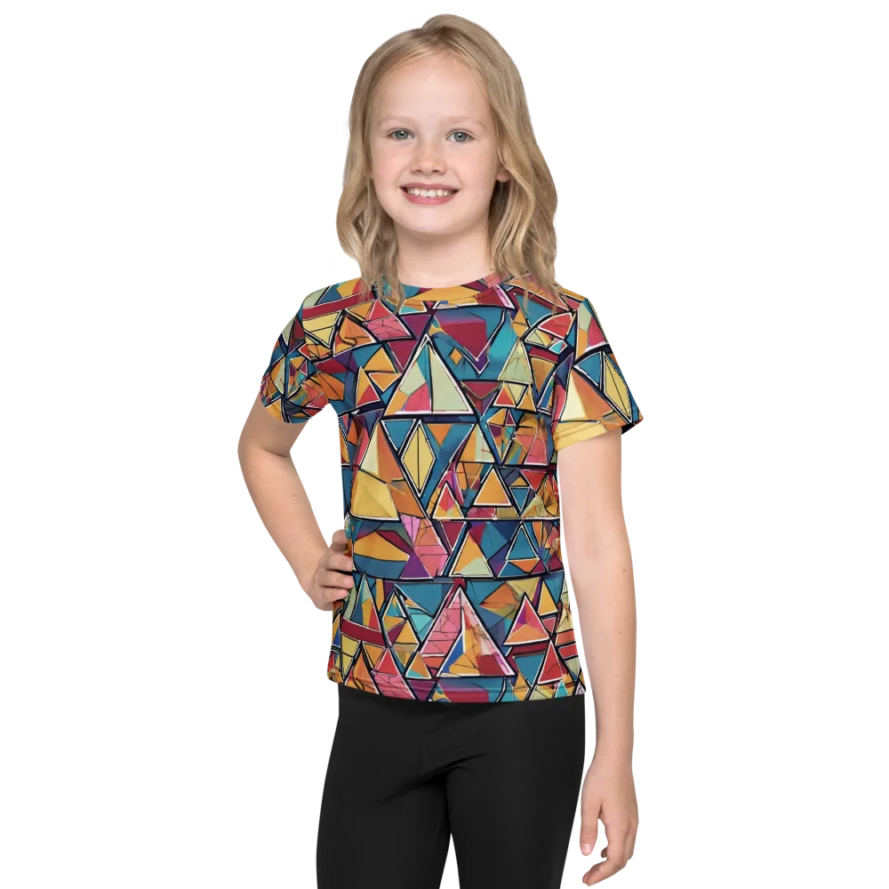 Color Theory Clash on Kids Crew Neck T-Shirt — Front