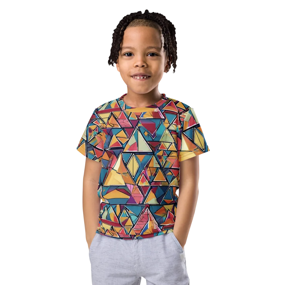 Color Theory Clash on Kids Crew Neck T-Shirt — Front