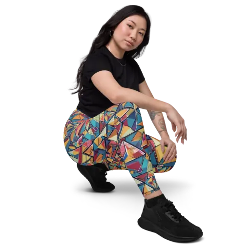 Color Theory Clash on a Leggings with Pockets