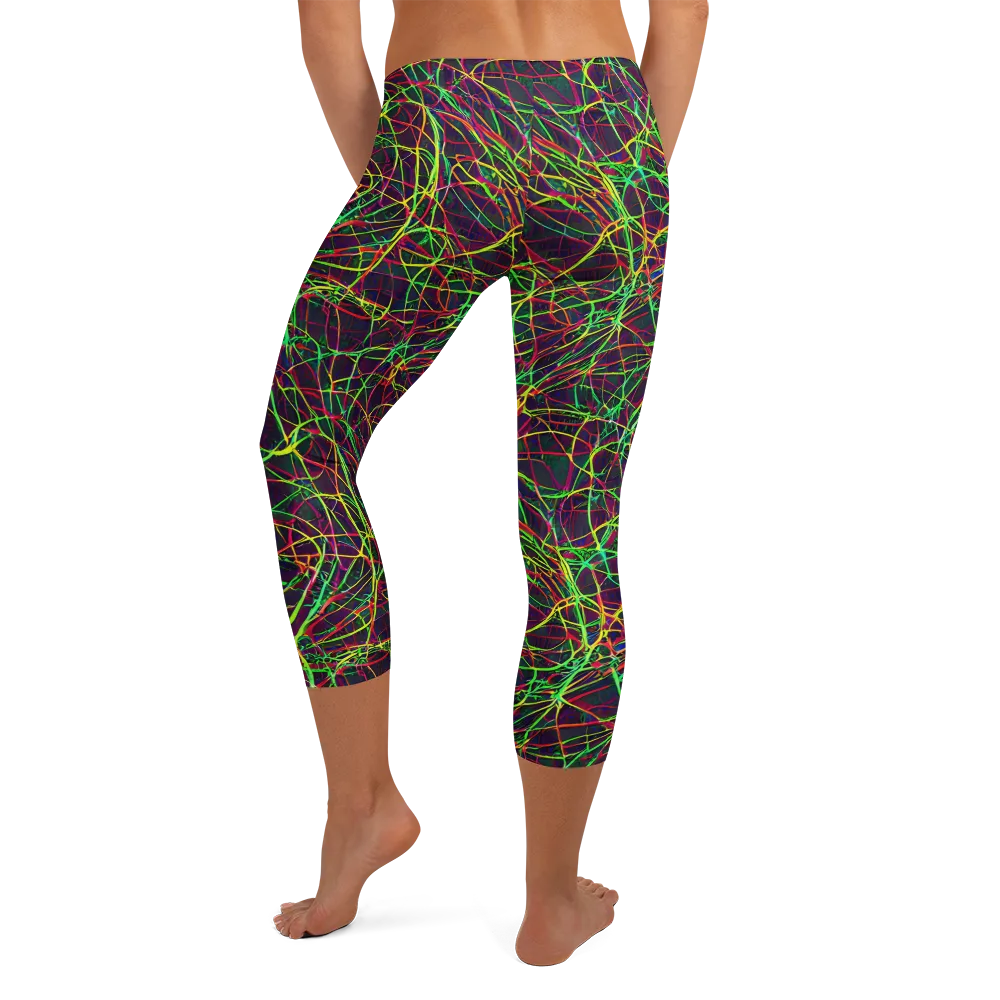Luminous Labyrinth on Capri Leggings — Back