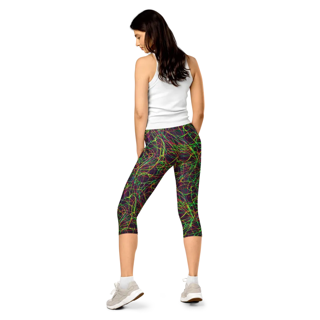 Luminous Labyrinth on Capri Leggings — Back